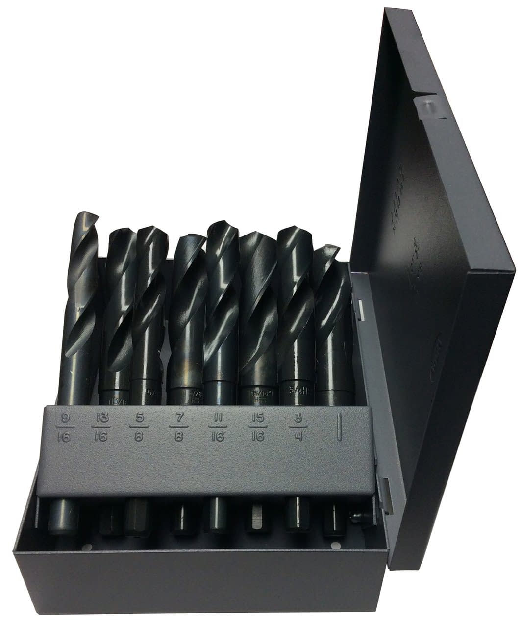 9/161"x16ths 8 Piece HSS Reduce Shank Drill Bit Set, Qualtech, DWD1008